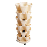 Stackable Flower Pot Multi Layer Waterproofing Space Saving Stable Vertical Garden Planter for Home Balcony