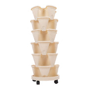 Stackable Flower Pot Multi Layer Waterproofing Space Saving Stable Vertical Garden Planter for Home Balcony