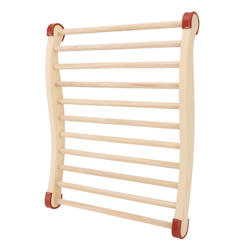Sauna Backrest Wood Anti Slip S Shape Sauna Back Support with Pad Hat Slippers for Sauna Equipment