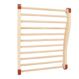 Sauna Backrest Wood Anti Slip S Shape Sauna Back Support with Pad Hat Slippers for Sauna Equipment