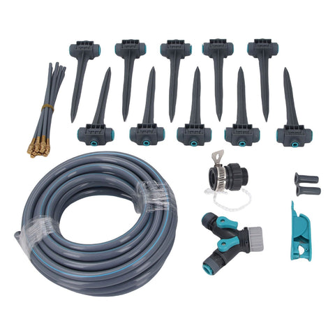 Garden Irrigation System 3 Modes Automatic Watering Irrigation Kit with 32.8ft PE Hose 360° Adjustable Nozzles for Courtyard Greenhouse In Australia - Darrahopens