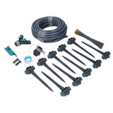 Garden Irrigation System 3 Modes Automatic Watering Irrigation Kit with 32.8ft PE Hose 360° Adjustable Nozzles for Courtyard Greenhouse