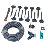 Garden Irrigation System 3 Modes Automatic Watering Irrigation Kit with 32.8ft PE Hose 360° Adjustable Nozzles for Courtyard Greenhouse