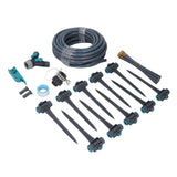Garden Irrigation System 3 Modes Automatic Watering Irrigation Kit with 32.8ft PE Hose 360° Adjustable Nozzles for Courtyard Greenhouse