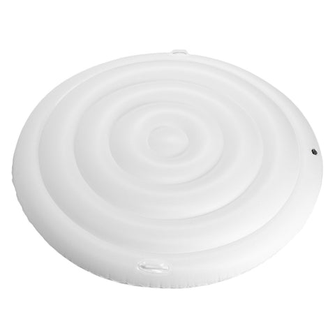 Inflatable Hot Tub Cover 5.4FT PVC Rainproof Protective Round Hot Tub Cover for Outdoor Inflatable Hot Tubs SPA Pools