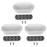3PCS Hanging Flower Pots Railing Fence Planter Holder with Drainage Holes for Balcony Window Country Style White In Australia - Darrahopens