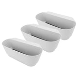 3PCS Hanging Flower Pots Railing Fence Planter Holder with Drainage Holes for Balcony Window Country Style White In Australia - Darrahopens