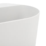 3PCS Hanging Flower Pots Railing Fence Planter Holder with Drainage Holes for Balcony Window Country Style White