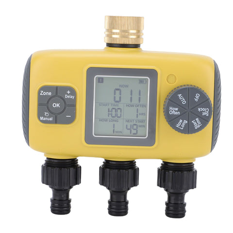 Water Timer with Rain Delay Manual Automatic Mode IPX5 Water Proof 3 Zone Irrigation Timer for Garden Lawn Flower Bed In Australia - Darrahopens