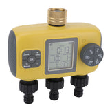 Water Timer with Rain Delay Manual Automatic Mode IPX5 Water Proof 3 Zone Irrigation Timer for Garden Lawn Flower Bed