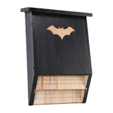 Wooden Bat House for Outdoors Double Chamber Bat Box Shelter Easy to Hang Hold Up to 75 Bats Black In Australia - Darrahopens