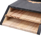 Wooden Bat House for Outdoors Double Chamber Bat Box Shelter Easy to Hang Hold Up to 75 Bats Black In Australia - Darrahopens