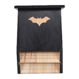 Wooden Bat House for Outdoors Double Chamber Bat Box Shelter Easy to Hang Hold Up to 75 Bats Black In Australia - Darrahopens