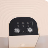 Smart Water Dispenser for Cats 4.5L Capacity No Filter Needed Pet Water Fountain Separate Clean Dirty Water Ceramic Bowl Temperature Control Remote Quiet Cream White