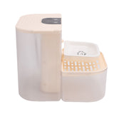 Smart Water Dispenser for Cats 4.5L Capacity No Filter Needed Pet Water Fountain Separate Clean Dirty Water Ceramic Bowl Temperature Control Remote Quiet Cream White