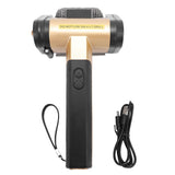 Spinning Grill Brush Cordless Rechargeable BBQ Tool with 350 RPM Stainless Steel Roller LED Light Electric BBQ Grill Cleaner Black