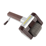 Spinning Grill Brush Cordless Rechargeable BBQ Tool with 350 RPM Stainless Steel Roller LED Light Electric BBQ Grill Cleaner Brown