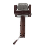 Spinning Grill Brush Cordless Rechargeable BBQ Tool with 350 RPM Stainless Steel Roller LED Light Electric BBQ Grill Cleaner Brown