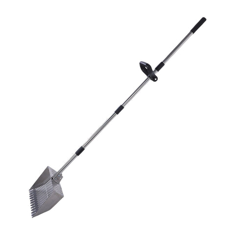 Chicken Poop Scooper Rake Stainless Steel Adjustable Chicken Litter Shovel for Chicken Coop Beach Cattle Shed