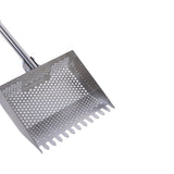 Chicken Poop Scooper Rake Stainless Steel Adjustable Chicken Litter Shovel for Chicken Coop Beach Cattle Shed