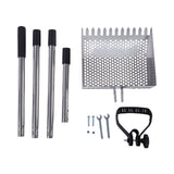 Chicken Poop Scooper Rake Stainless Steel Adjustable Chicken Litter Shovel for Chicken Coop Beach Cattle Shed
