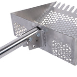 Chicken Poop Scooper Rake Stainless Steel Adjustable Chicken Litter Shovel for Chicken Coop Beach Cattle Shed