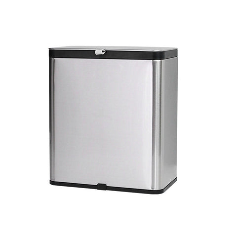 8L Stainless Steel Trash Can Square Design Wall-Mounted Kitchen Garbage Bin with Slide Lid for Home Office Bathroom In Australia - Darrahopens