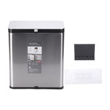 8L Stainless Steel Trash Can Square Design Wall-Mounted Kitchen Garbage Bin with Slide Lid for Home Office Bathroom In Australia - Darrahopens
