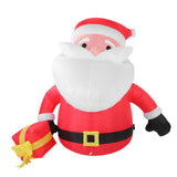 5.9FT Inflatable Father Xmas with Gift Box 190T Polyester IP44 Water Proof LED Lighted Blow Up Xmas Yard Decor for Home Outdoor Party US Plug 100 to 240V
