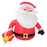 5.9FT Inflatable Father Xmas with Gift Box 190T Polyester IP44 Water Proof LED Lighted Blow Up Xmas Yard Decor for Home Outdoor Party US Plug 100 to 240V