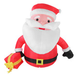 5.9FT Inflatable Father Xmas with Gift Box 190T Polyester IP44 Water Proof LED Lighted Blow Up Xmas Yard Decor for Home Outdoor Party US Plug 100 to 240V