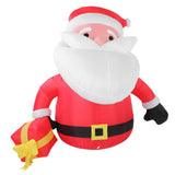 5.9FT Inflatable Father Xmas with Gift Box 190T Polyester IP44 Water Proof LED Lighted Blow Up Xmas Yard Decor for Home Outdoor Party EU Plug 220 to 240V