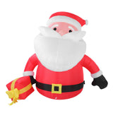 5.9FT Inflatable Father Xmas with Gift Box 190T Polyester IP44 Water Proof LED Lighted Blow Up Xmas Yard Decor for Home Outdoor Party EU Plug 220 to 240V
