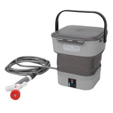 Battery Powered Sprayer Rechargeable Portable Electric Water Pressure Car Washer with 12L Foldable Water Tank for Home Garden Lawn
