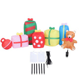 9.8ft Xmas Inflatables Outdoor Decorations Gift Boxes and Bear Blow Up Yard Decorations with LED Light for Holiday Party Garden Lawn Winter Decor EU Plug 220-240V In Australia - Darrahopens