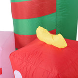9.8ft Xmas Inflatables Outdoor Decorations Gift Boxes and Bear Blow Up Yard Decorations with LED Light for Holiday Party Garden Lawn Winter Decor EU Plug 220-240V