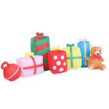 9.8ft Xmas Inflatables Outdoor Decorations Gift Boxes and Bear Blow Up Yard Decorations with LED Light for Holiday Party Garden Lawn Winter Decor EU Plug 220-240V