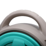 15M Portable Garden Hose Reel with Nozzle Handheld Water Hose Holder Reel for Outdoor Watering Green