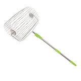 Tennis Ball Collector Roller Quick Rolling Picker Stainless Steel Multifunction Fruit Collector Garden Tool L