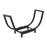 Firewood Rack Large Capacity Stable Space Saving Metal Log Storage Rack for Indoor Outdoor Fireplace