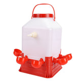 Automatic Poultry Waterer Multifunctional Large Capacity 8 Bowls Poultry Waterer Dispenser for Farm