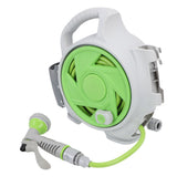 Portable Hose Reel with Spray Nozzle 45.9ft Water Hose Reel for Balcony Garden Watering