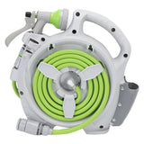 Portable Hose Reel with Spray Nozzle 45.9ft Water Hose Reel for Balcony Garden Watering