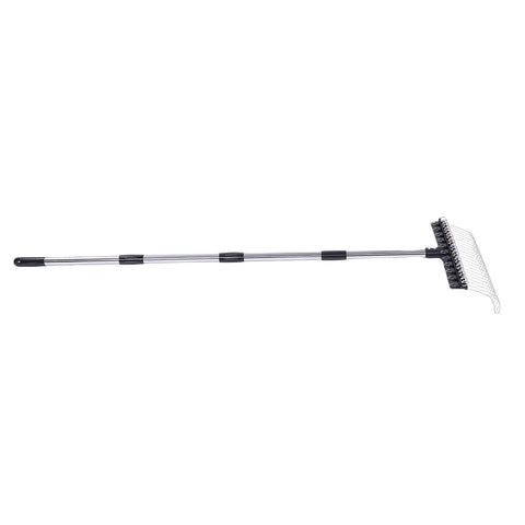 Rake for Leaves 22 Tines 16.3 Inch Wide Steel Wire Garden Rake with 5.2FT Long Handle for Lawn Yard Mulch Thatch In Australia - Darrahopens
