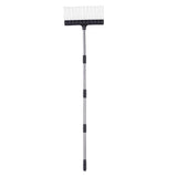 Rake for Leaves 22 Tines 16.3 Inch Wide Steel Wire Garden Rake with 5.2FT Long Handle for Lawn Yard Mulch Thatch