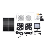 Solar Exhaust Fan 2 Speeds Adjustable 3 Start Up Modes Waterproofing Solar Chicken Coop Fan for Greenhouse