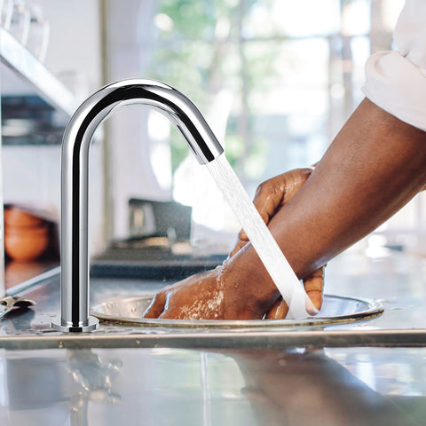 G1/2in Automatic Infrared Induction Sensor Faucet Hot and Cold Water Tap for Home 23cm Height