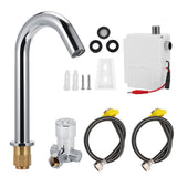 G1/2in Automatic Infrared Induction Sensor Faucet Hot and Cold Water Tap for Home 23cm Height