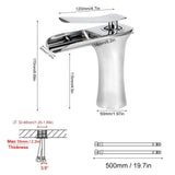 Household Lead Free Copper Basin Water Faucet Kit Hot Cold Water Tap Bathroom Accessory