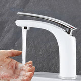 White Paint Washbasin Faucet Hot and Cold Bathroom Hardware Basin Water Tap Standard In Australia - Darrahopens